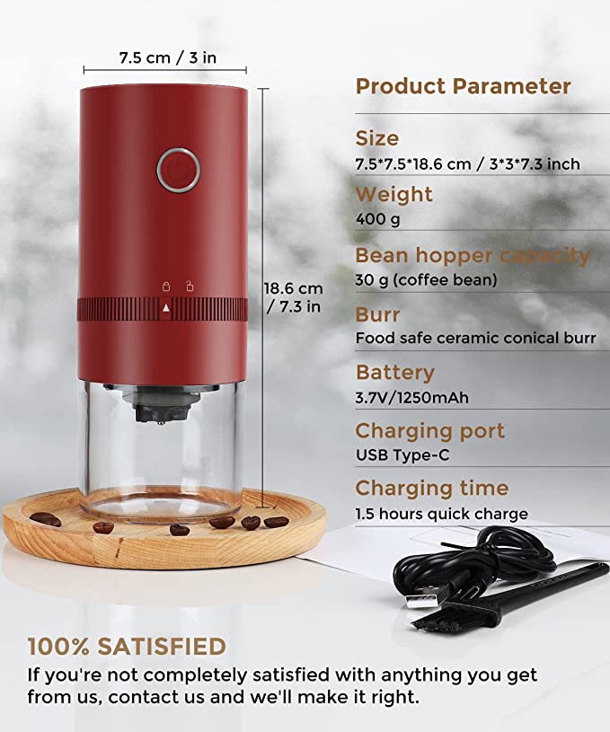 Electric Burr Coffee Grinder, Coffee Bean Grinder with 18 Precise Grind  Settings, 2-14 Cup for Drip, Percolator, French Press, Espresso and Turkish Electric  Coffee Makers, Black 